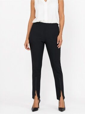 Elaine Kim Size M Mita Black Ponte Knit Stretch Crop High Waist Leggings Pants